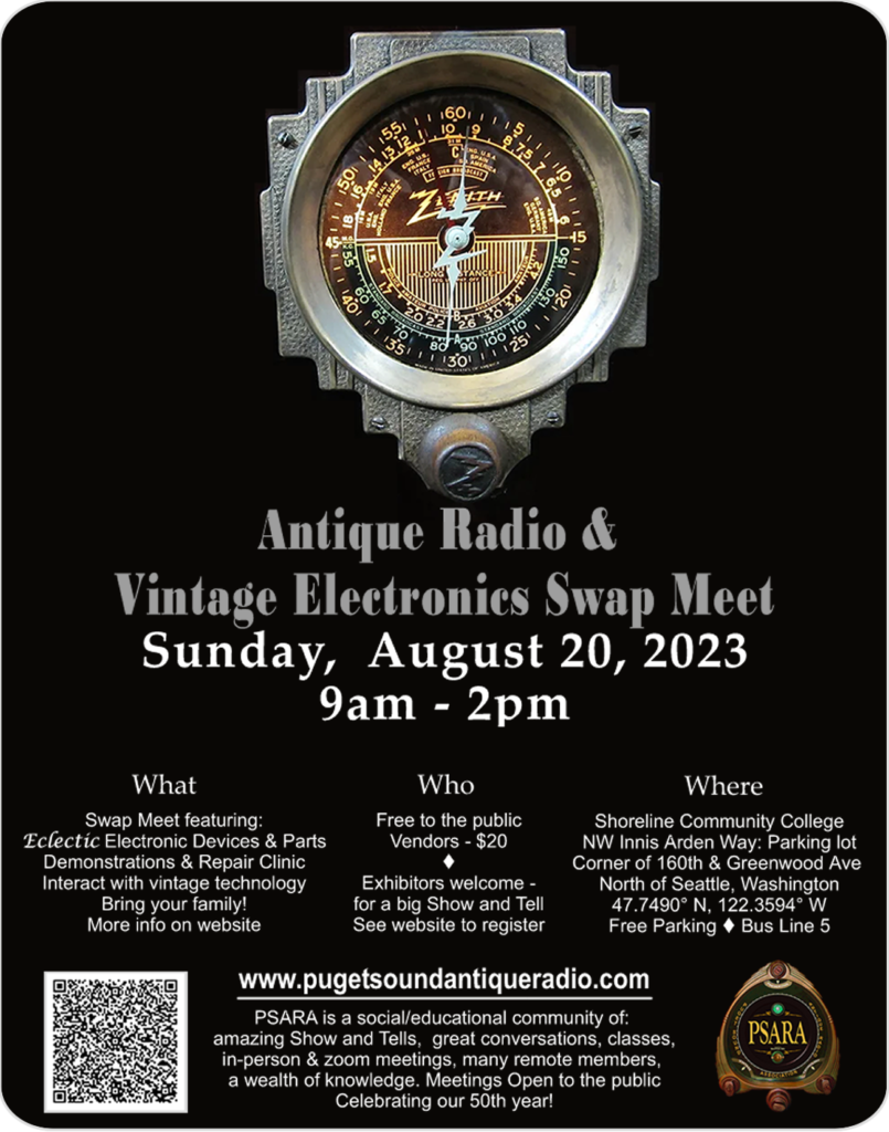 PSARA Antique Radio and Vintage Electronics Swap Meet